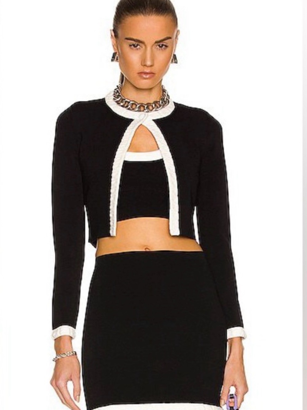Alexander Wang Jacquard Cardigan Skirt Set